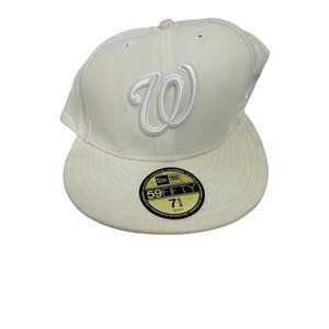 Washington Nationals NEW ERA Genuine Merchandise 59Fifty 7 5/8 White Hat Cap
